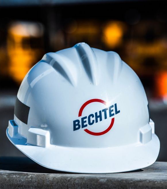 Bechtel hard hat.