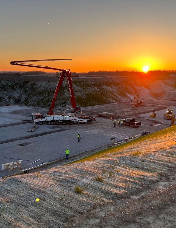 Construction underway at Intel Semiconductor Plant Facility.