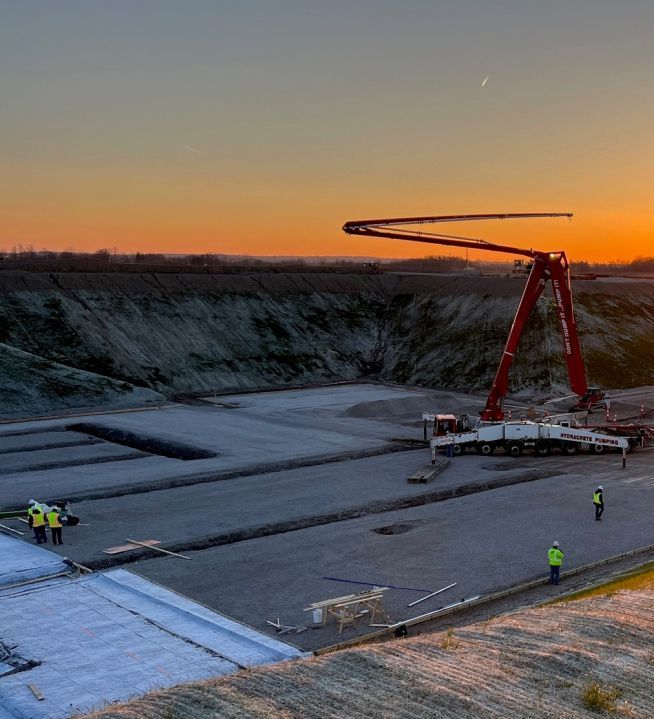 Construction underway at Intel Semiconductor Plant Facility.