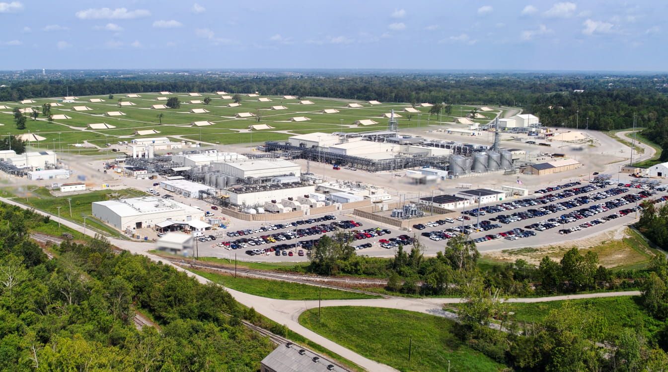 Aerial view of Blue Grass Chemical Agent Destruction facility.