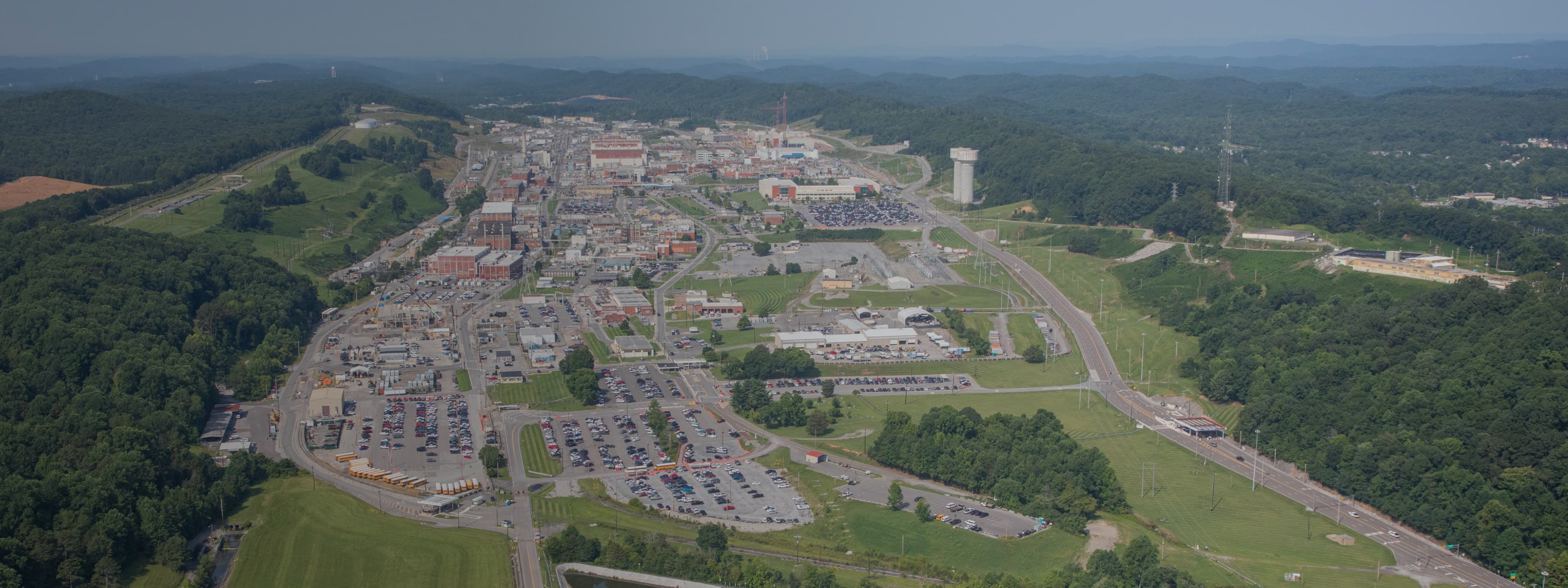 An aerial view of all the buildings in the Y12 National Security Complex.