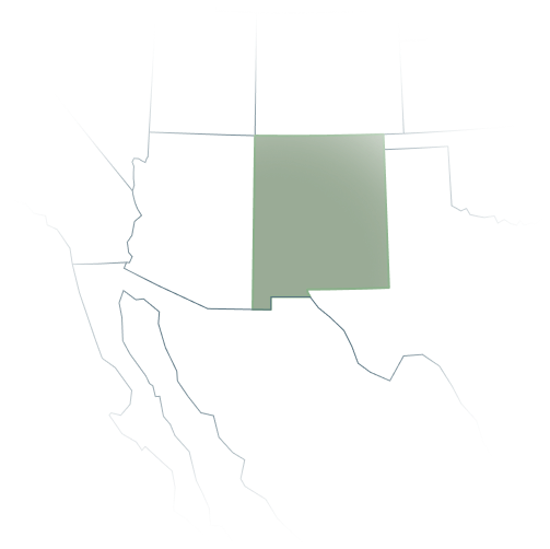 Map of the U.S.A highlighting New Mexico